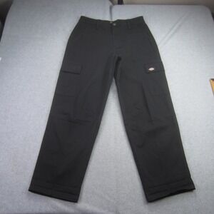 Dickies Pants Mens 27‎ Black Cargo Straight Canvas Workwear